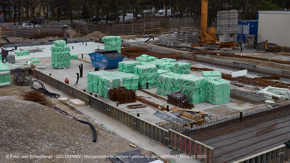 23.03.2023 - Baustelle am Haus für Kinder in Neuperlach